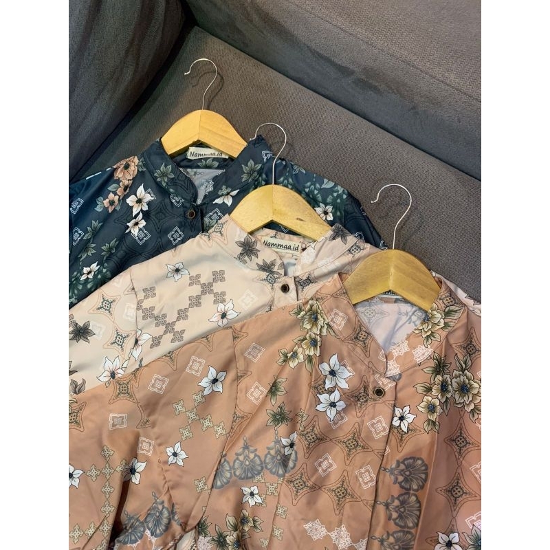 yura tunik silk tunik lebaran baju lebaran LD 112 LD 115 SILK motif tunik viral tunik Klamby