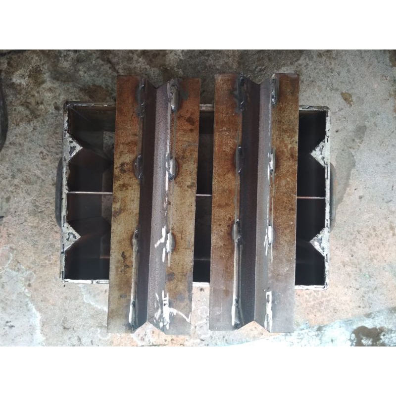 cetakan batako model paten double ukuran 30x15x10cm
