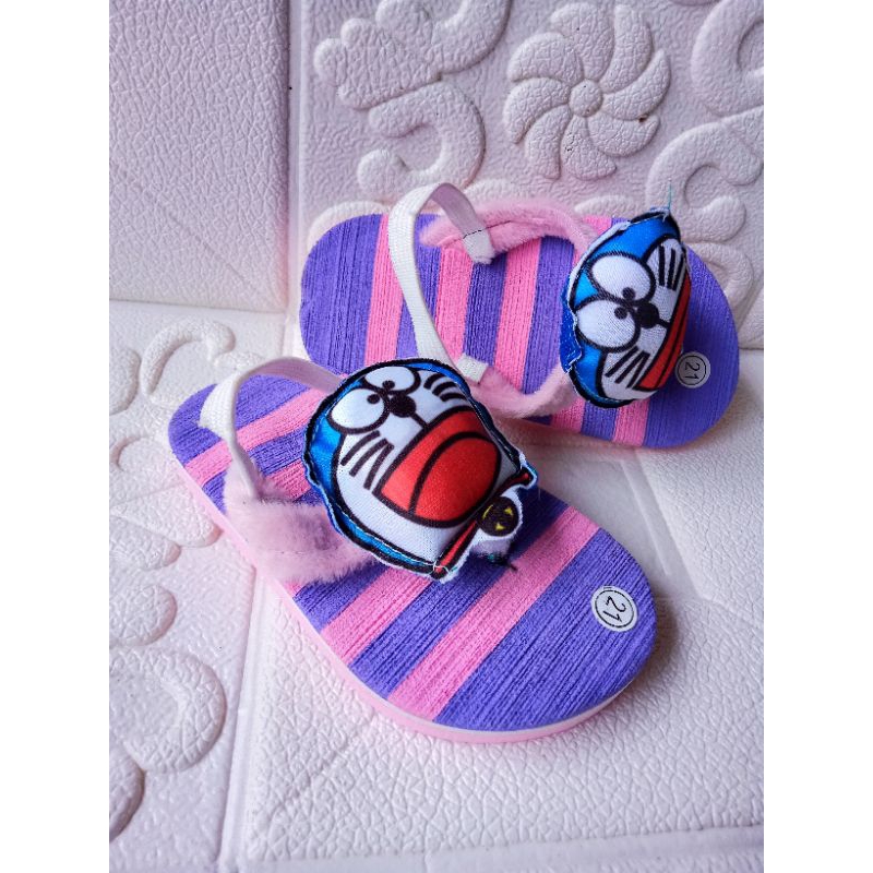 [1-3 TAHUN] Sandal Jepit Anak UNISEX LAKI Perempuan Pelangi Sendal anak cewek cowok doraemon / SANDAL BABY KIDS BONEKA / SANDAL PREWALKER BAYI BONEKA DORAEMON