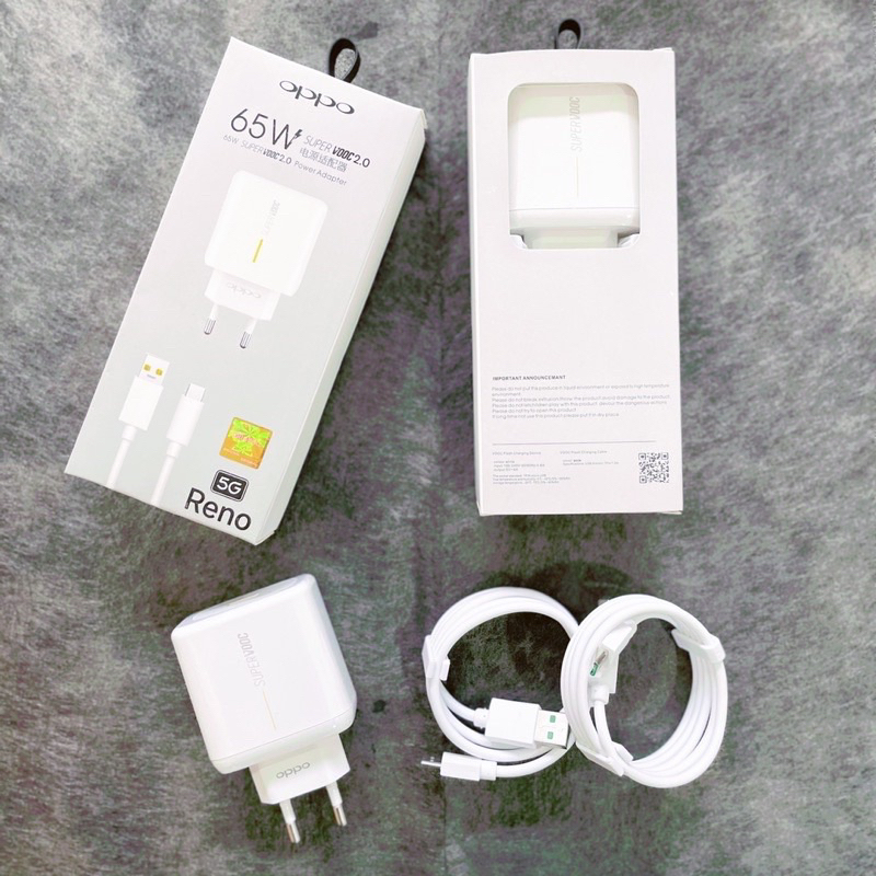 TRAVEL CHARGER OPPO RENO 7z 65w MICRO DAN TYPE C PROMO SEN