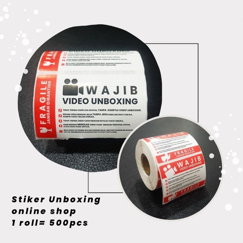 

Stiker Unboxing Roll 500pcs untuk online shop