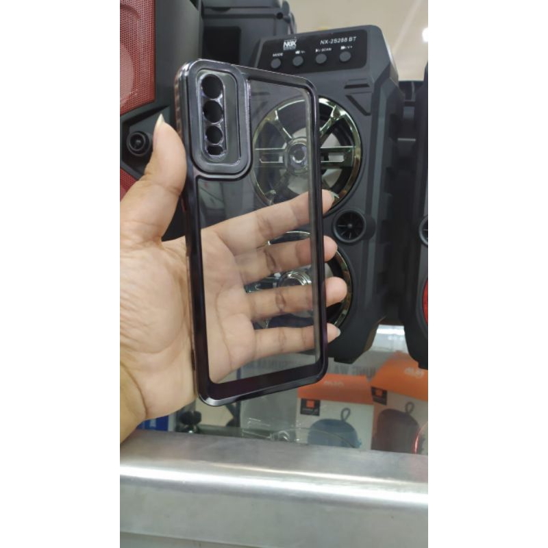 Case HP Vivo Y20 Y20S Y12S Y20i Y20A Y12A Y20G Y12G Case Transparan List Chrome Metalik Protreck Kamera #case #casehp #casevivo