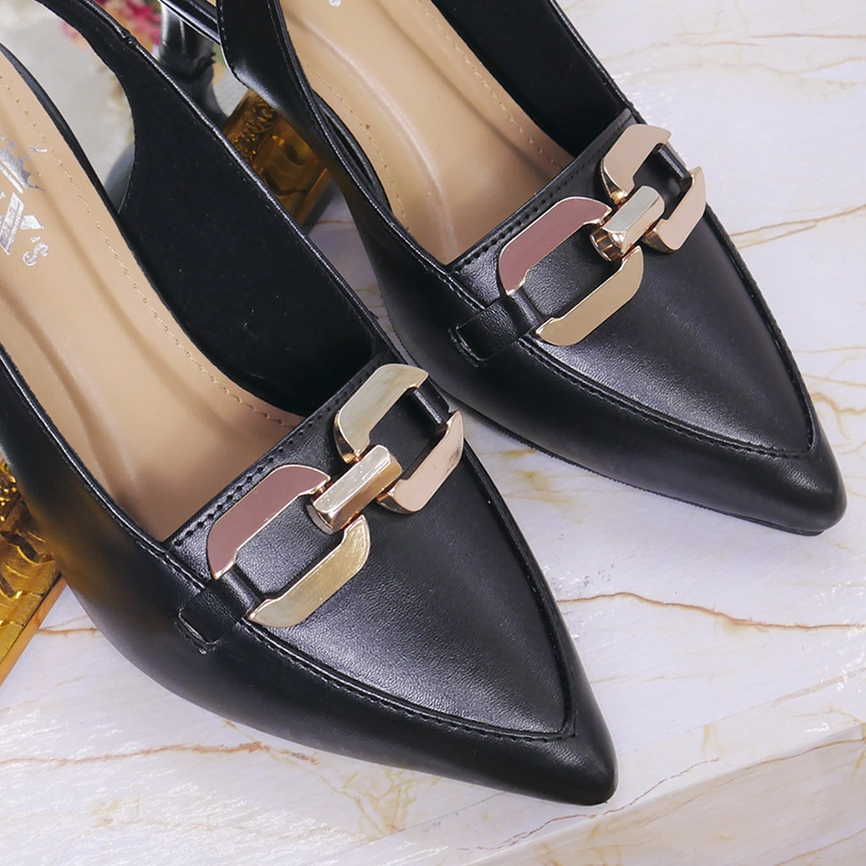 BernX's Shoes - Achiera Sepatu Wanita Slingback High Heels Hak 5 cm