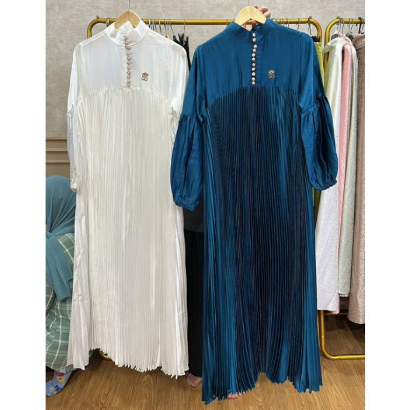 Dress Prisket tangan Balon ORI BRAND SHELLASAUKIA