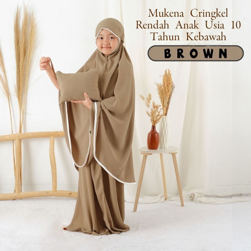 Mukena Anak Bawah Rendah Cringkel Air Flow Mukena anak cringkel Mukena travel mukena murah