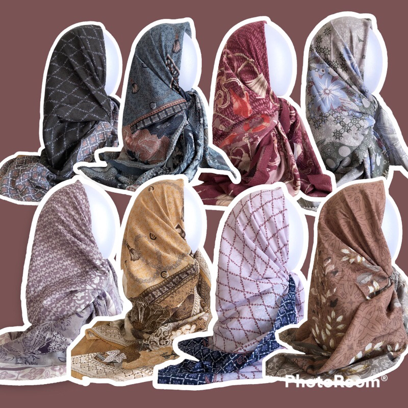 KERUDUNG/ HIJAB SEGI EMPAT VOAL MOTIF VOAL LASERCUT MOTIF VOAL PREMIUM MOTIF VOAL PRINTING SEGI EMPA