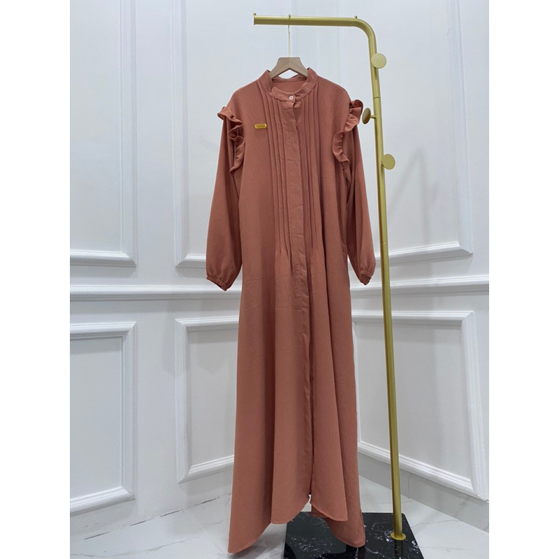 GAMIS CRINKLE POLOS SOVA MAXI LEBARAN SIMPLE MEWAH BAJU MUSLIM LEBARAN EID GAMIS KELUARGA GROSIR