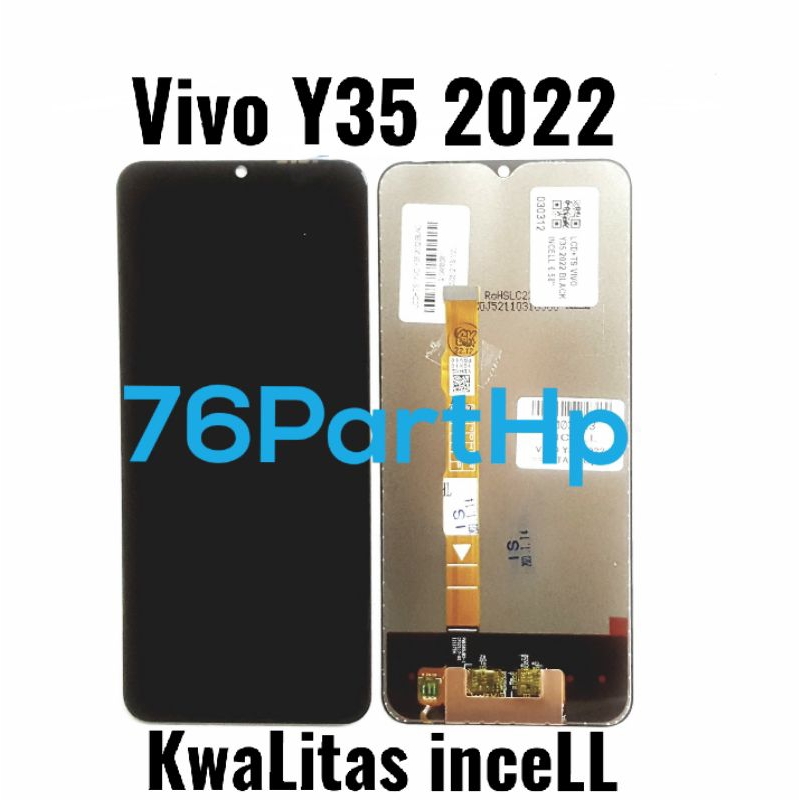 Lcd Touchscreen Fullset Kwalitas Incell Vivo Y35 2020 -  Hitam