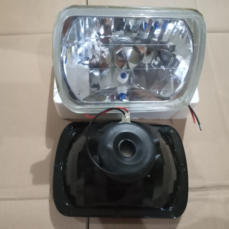Head lamp lampu besar kotak besar 7" kristal kijang super L300 set