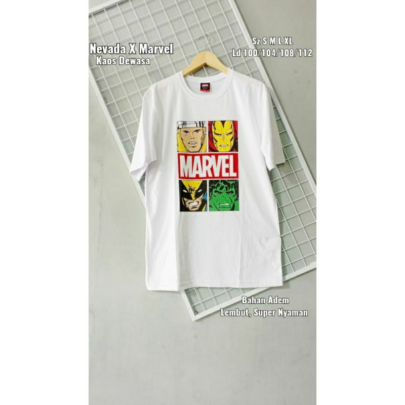 Kaos Dewasa Brand Nevada X Marvel