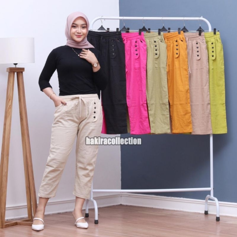 UNIQLO PANTS WANITA RAMI CRINCKLE PREMIUM