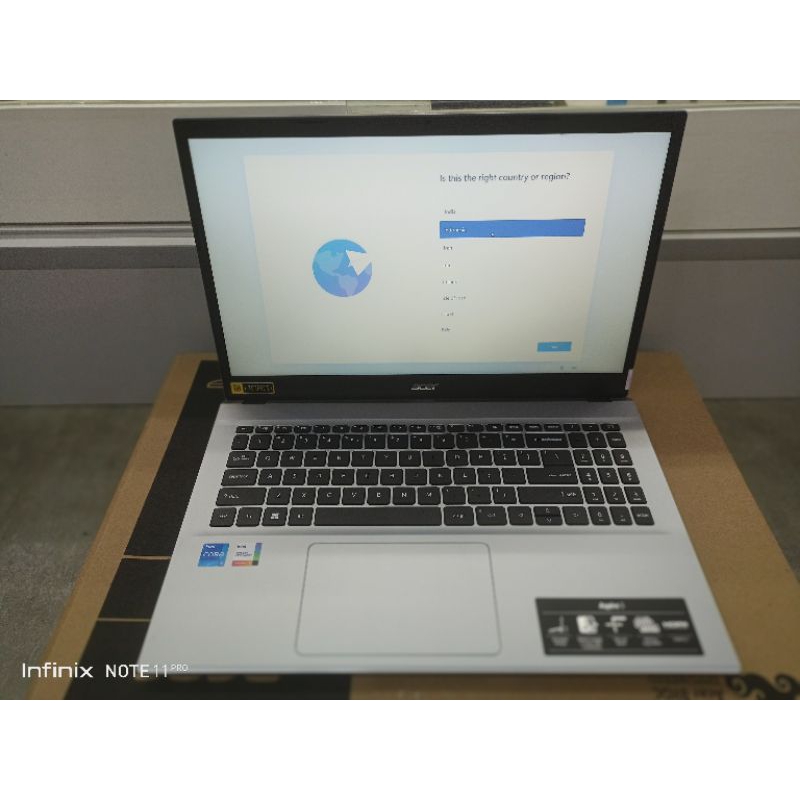 ACER ASPIRE 3 A315 INTEL I5 1235U 16GB 512GB IRIS XE 15.6FHD Windows 11 Home Silver