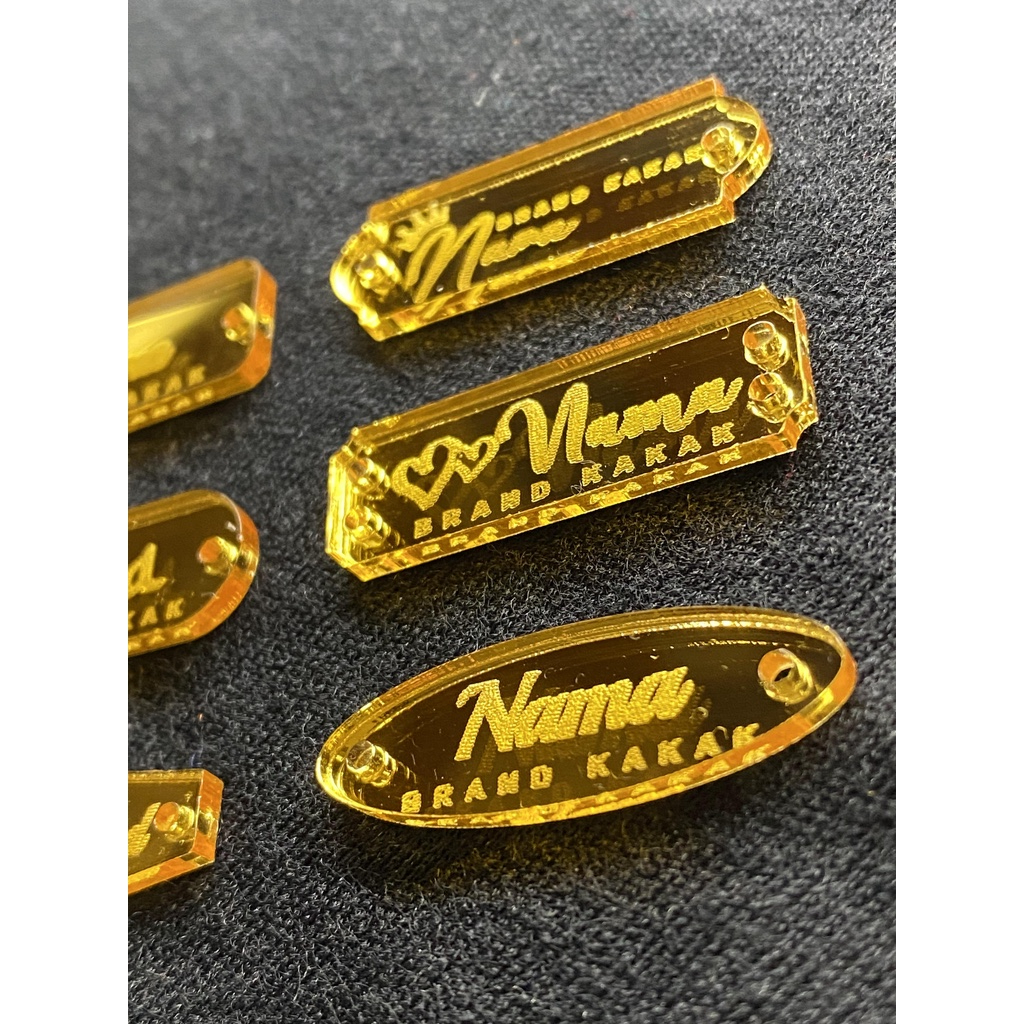 Label Acrylic Rebranding Hijab/ Baju/ Gamis