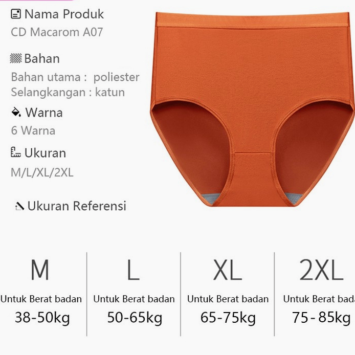 Celana Dalam Wanita Pinggang Tinggi yang CD bernapas V bahan katun High waist Panties Fashion