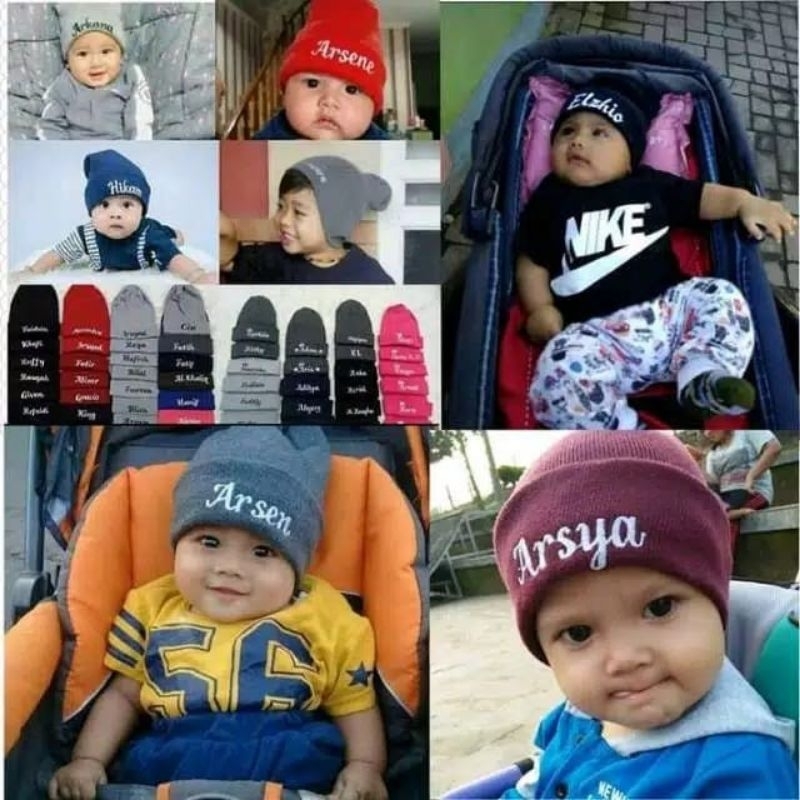 Kupluk Bordir Nama Anak 1-12 tahun // Topi Kupluk Bordir Nama