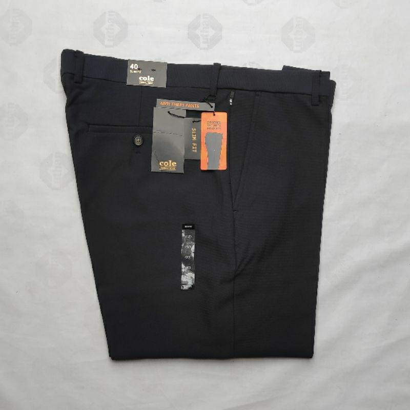 Celana Pria Formal COLE Abu Tua Gelap Slimfit CL 35