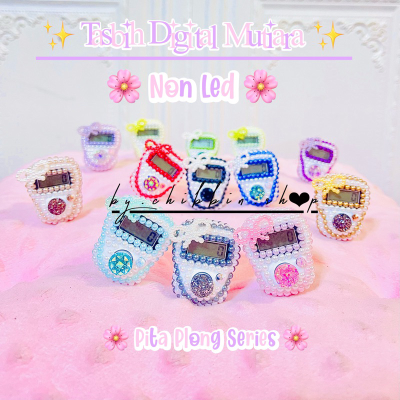 Tasbih Digital Mutiara Pita Plong / Tasbih Digital Cantik / Grosir Tasbih Digital Termurah