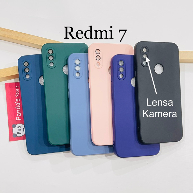 Case Redmi 7 Lenspro Makaron Full Color Softcase Pro Lensa