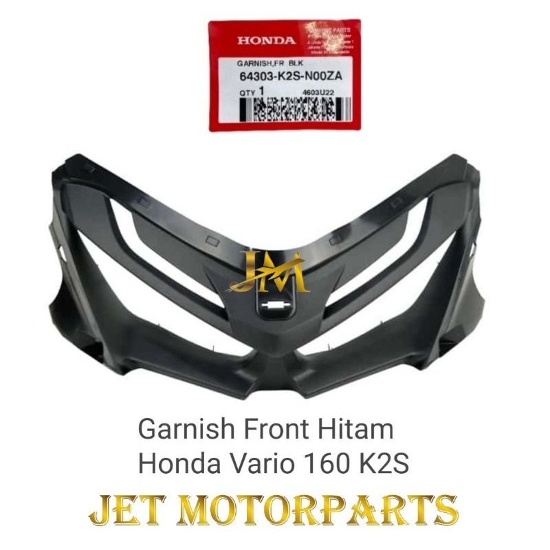 64303K2SN00ZA Garnish Front Hitam Vario 160 Asli Atau Ori Honda AHM