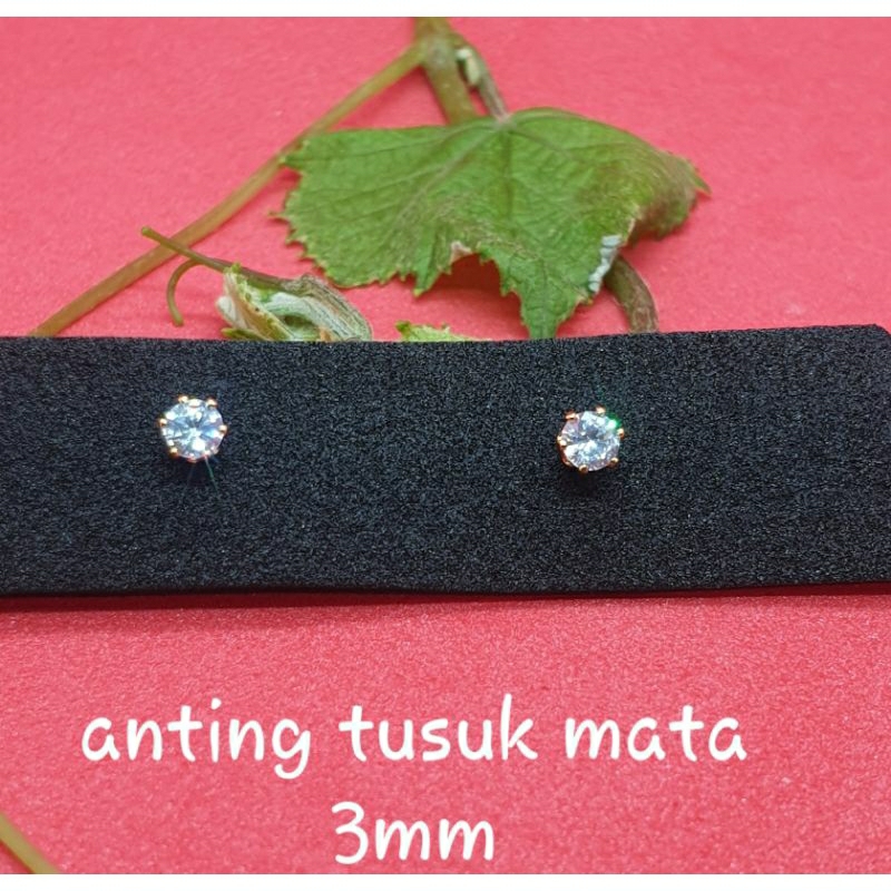 Anting Tusuk Mata Satu Kecil Gold Plate Emas 22 Krt