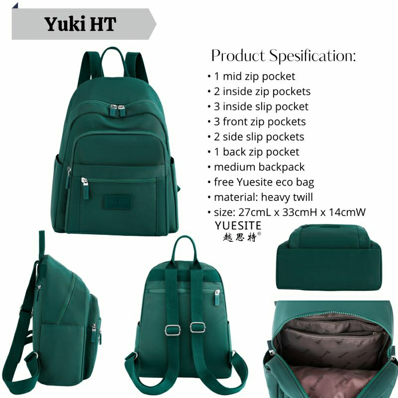 TAS RANSEL WANITA YUESITE YUKI HT IMPORT MEDIUM BACKPACK