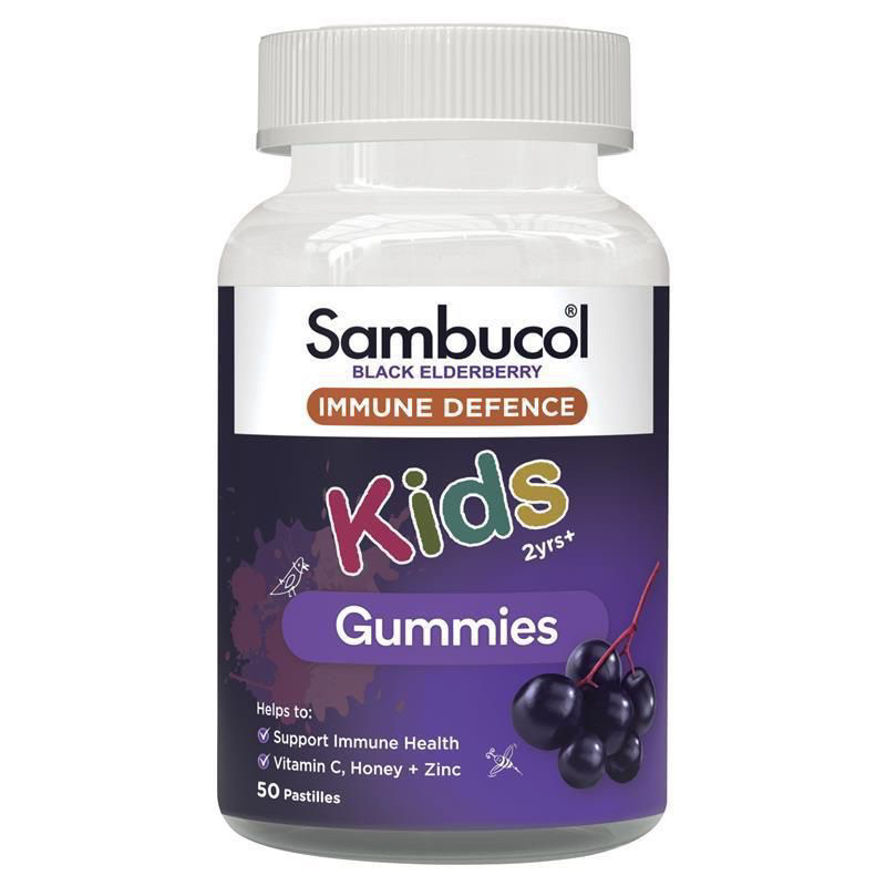 Sambucol Black Elderberry Gummies Kids 50 Caps Sambucol gummies