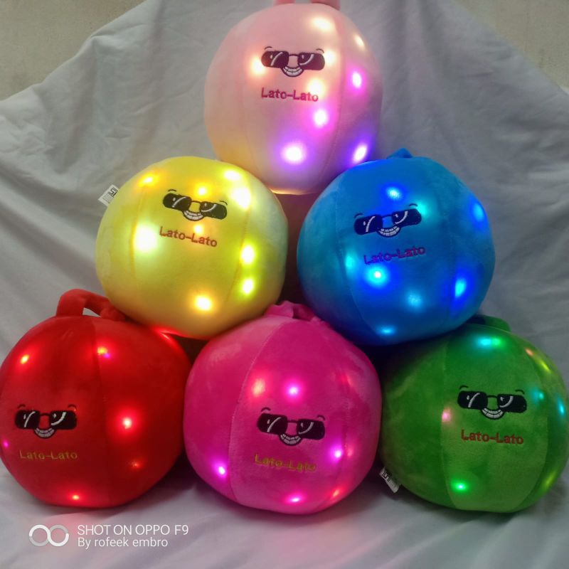 Bantal Lato Lato Viral Nyala, lampu LED