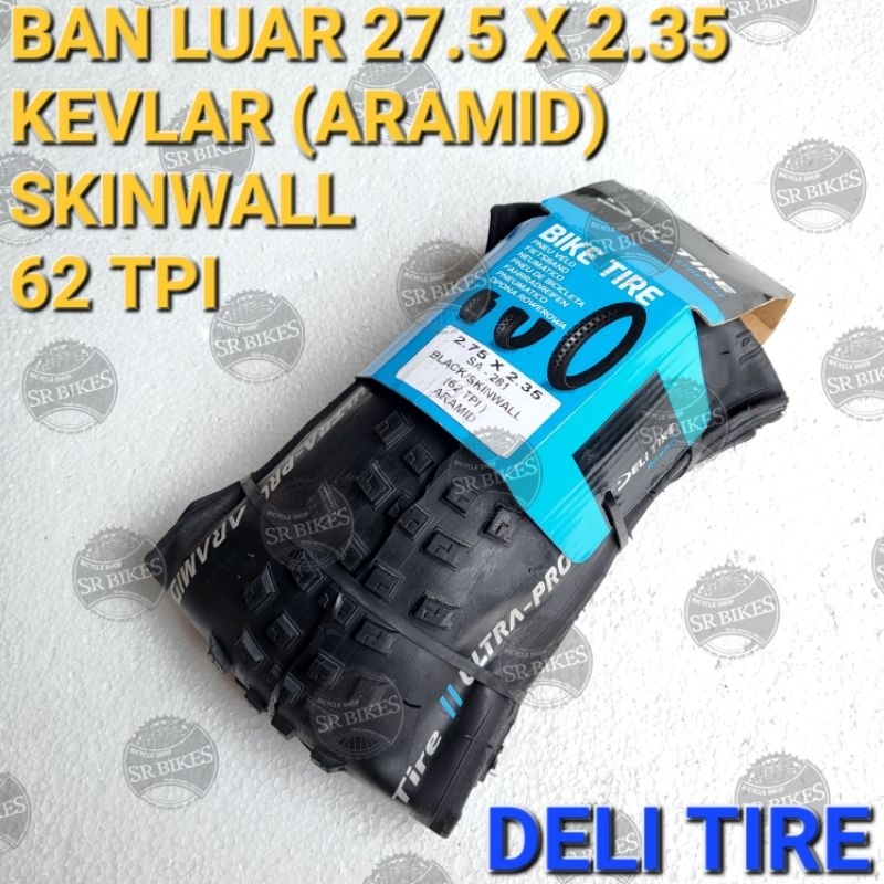 Ban Luar 27.5 x 2.35 Sepeda MTB Gunung. 62 TPI KEVLAR. DELI TIRE - ULTRA PRO