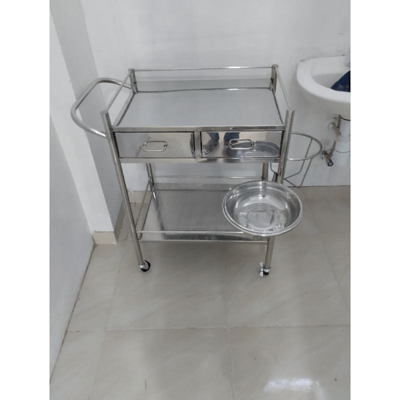 TROLI DRESSING STAINLES TROLLEY CABINET TROLI DRESSING