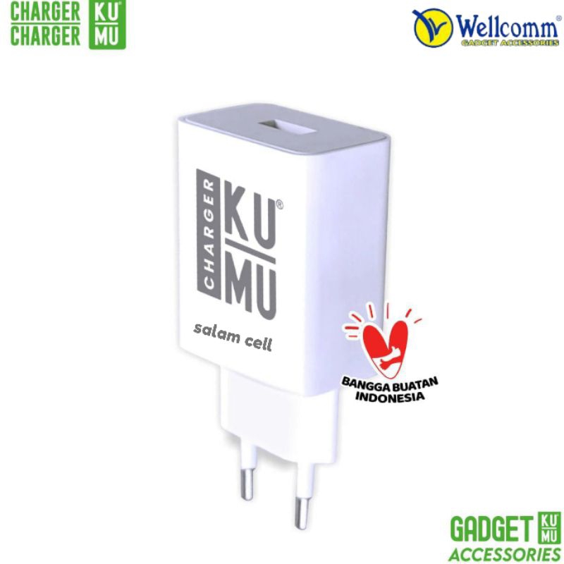 Charger Wellcomm KuMu 15W Smart Charging Original Garansi