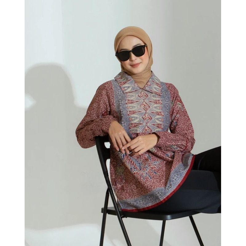 Jual Revany Id Blouse Batik Adiba Series Blouse Batik Kerja Modern Shopee Indonesia