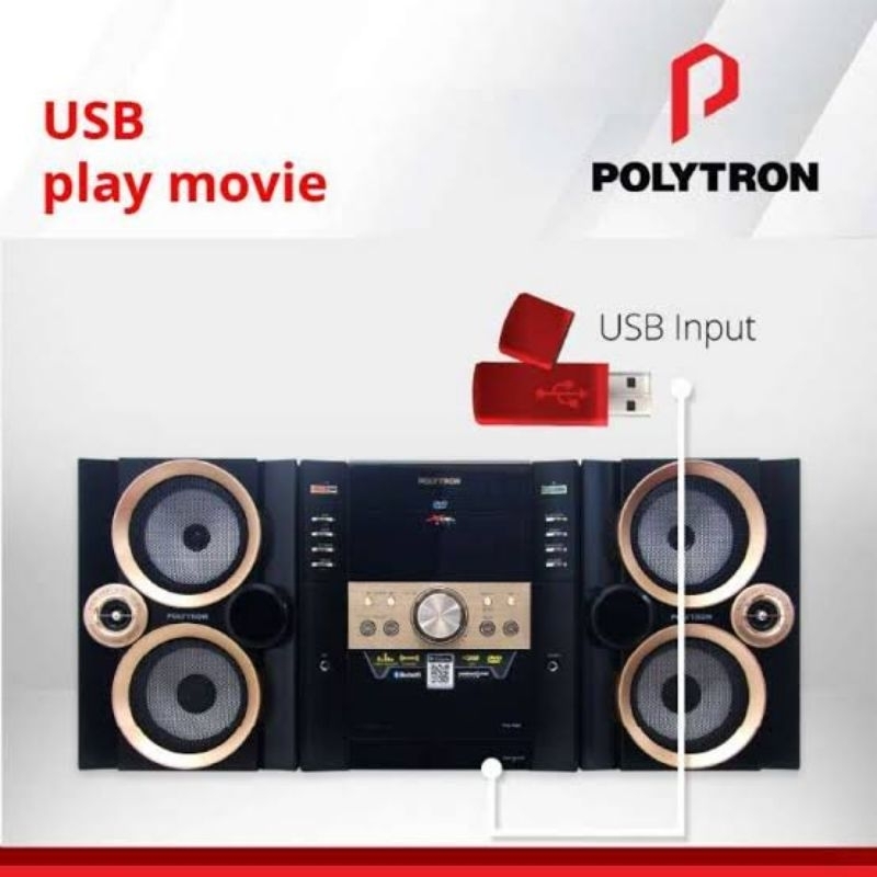 POLYTRON XL 2910 XL2910 XCELL HIFI BT BLUETOOTH USB PLAY MOVIE DVD MP3 VCD CD SVCD PLAYER FM DIGITAL