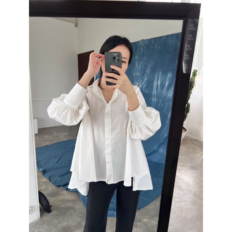 Selim Label Sasha Shirt Korean Shirt Oversized Basic Shirt