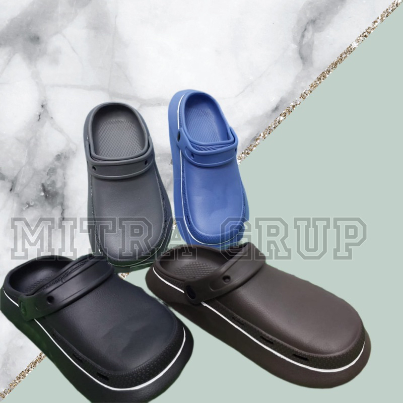V11 Sandal Pria Model Baim Anti Air Nyaman/Sandal Kodok Pria/Sandal Perawat Polos/Sepatu Sandal Polos DK