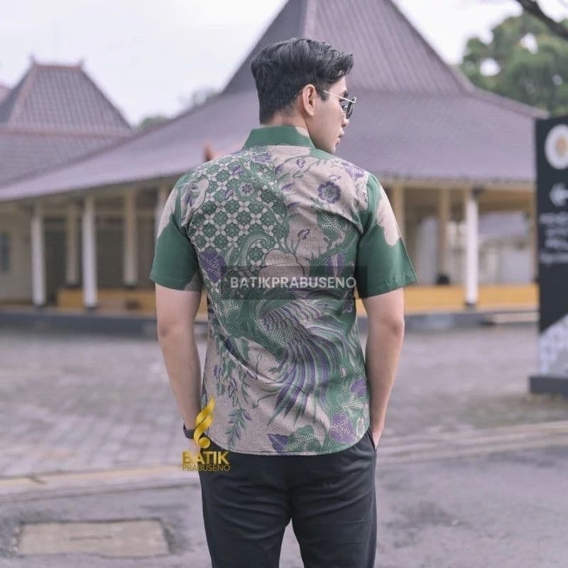 Kemeja Batik Pria Lengan Pendek Slimfit Premium Modern Full Furing