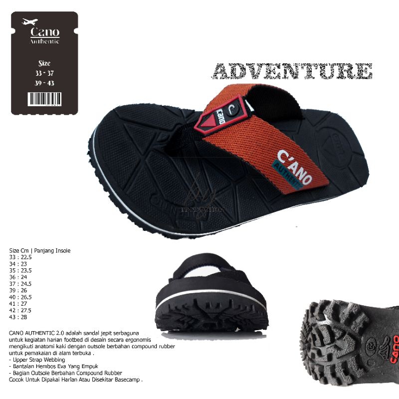 Sandal Gunung Jepit Cano AUTHENTIC 20C1 New