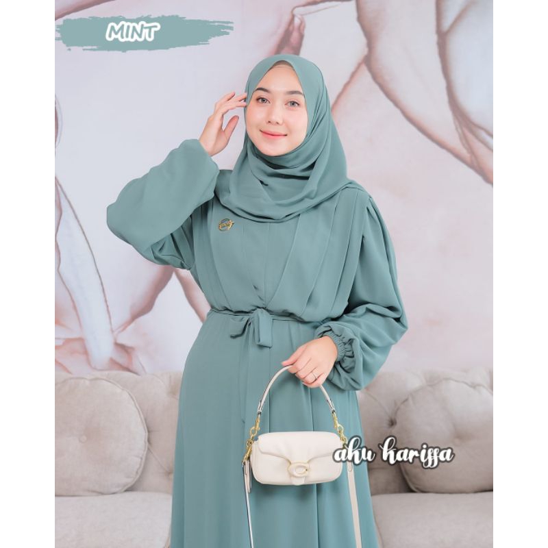 gamis aku karissa terbaru/gamis aku karissa/set hijab ceruty pasmina siena