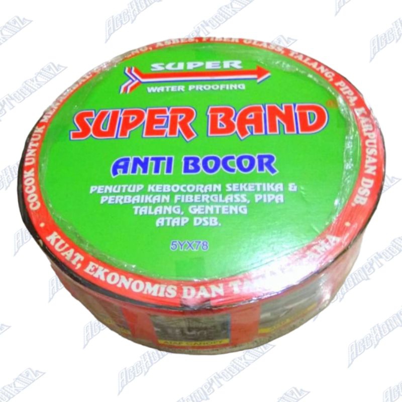 LEM TALANG SUPER BAND 1ROLL BESAR 5CM X 10 METER ANTI BOCOR 10M GENTENG ATAP PIPA ASBES FIBER GLASS KARPUSAN