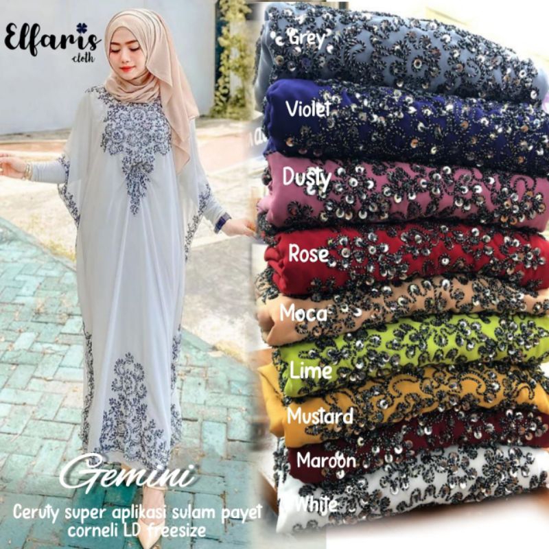 GEMINI KAFTAN WANITA TERBARU BY ELFARIS