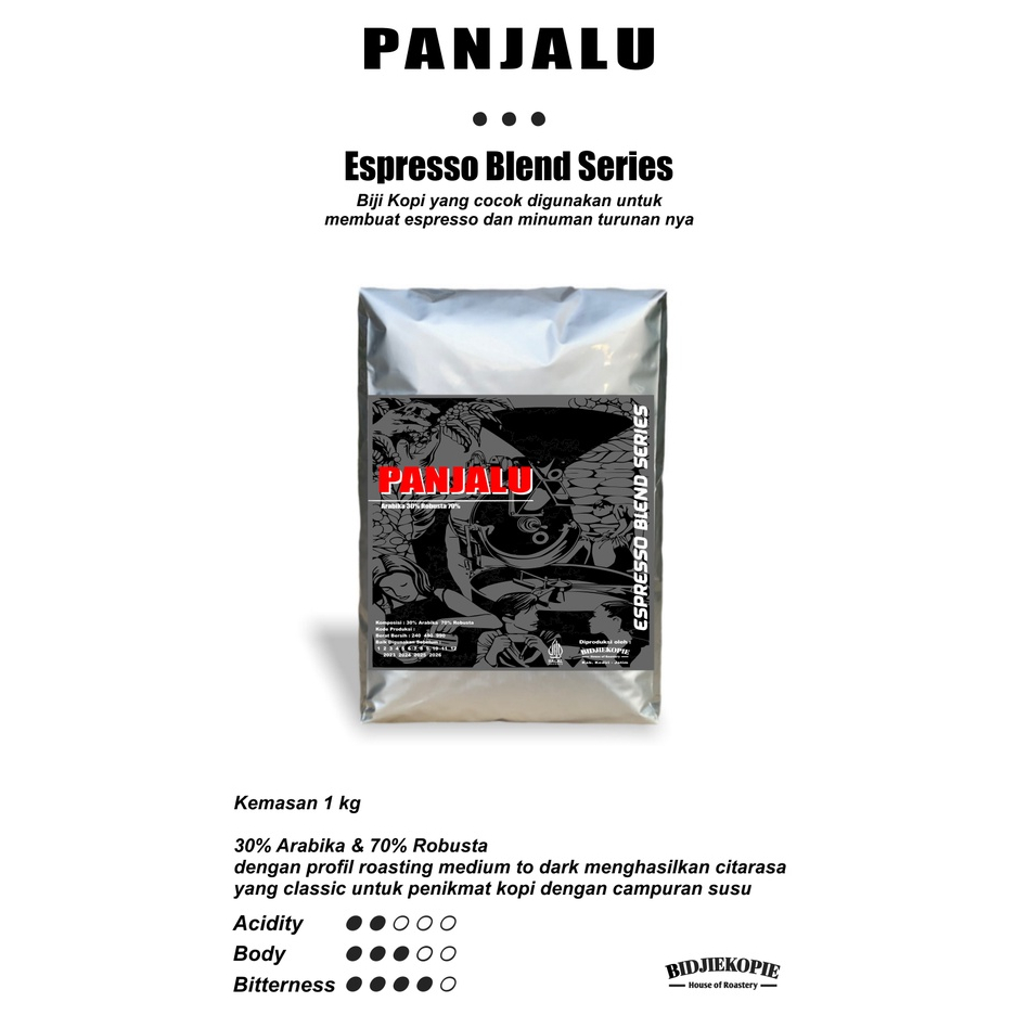 

PANJALU Espresso Blend Series/House blend/Arabika 30% - Robusta 70%