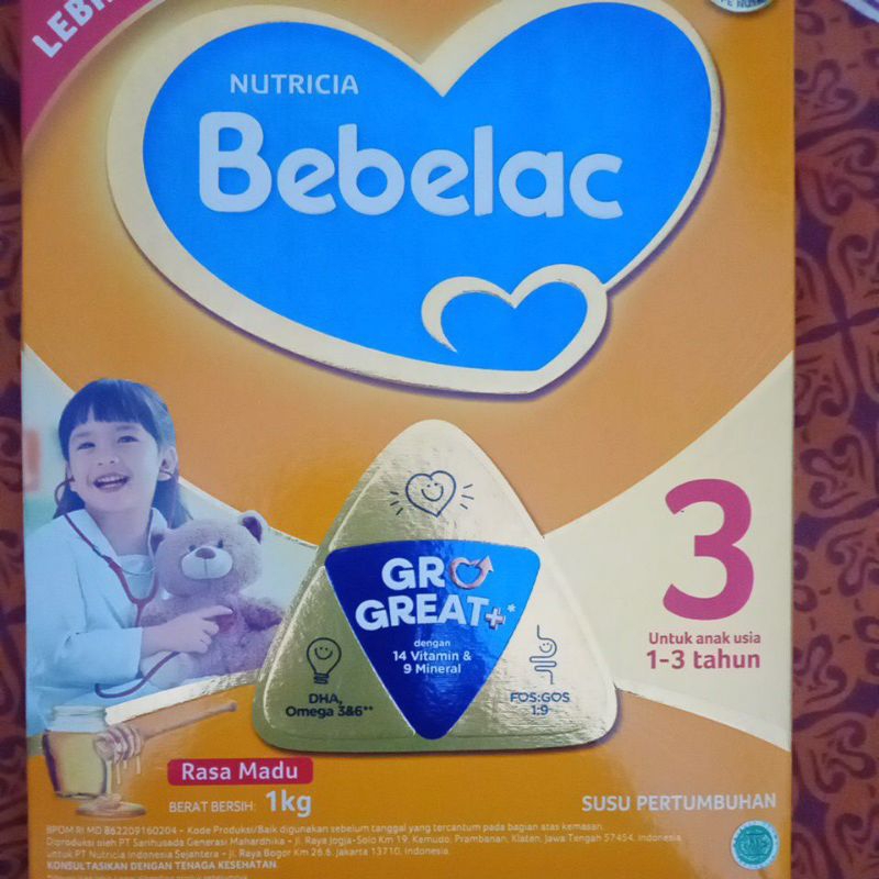 

bebelac 3 madu vanila 1 kg 1000 gram