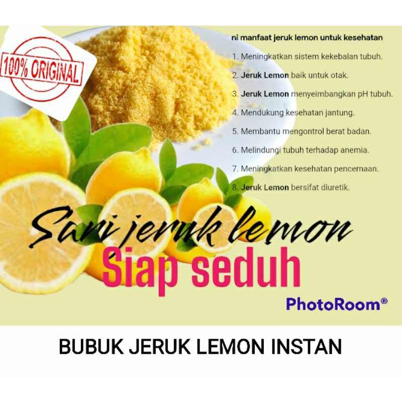 

Jeruk lemon bubuk instan murni 200 gr