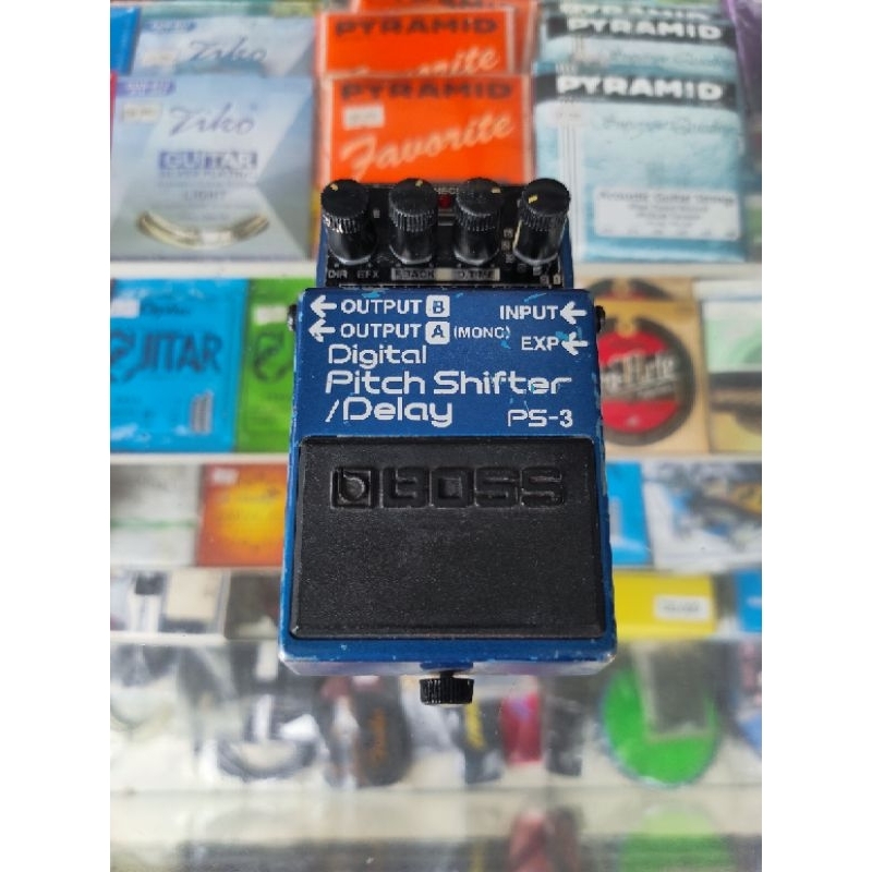 Boss PS 3 Pitch Sifter /Delay, Efek gitar, Suling, Vocal, Membuat suara 2, Not Zoom, Nux
