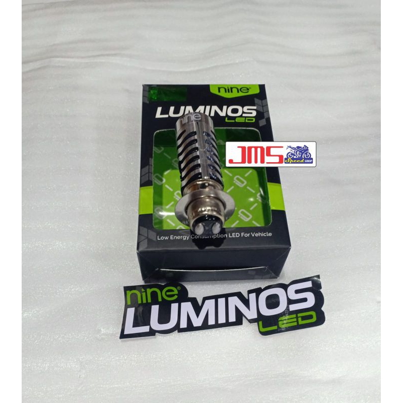 lampu bohlam LED depan utama 9nine luminos led original LS2 h6 kaki 1 hi low acdc putih dan kuning plus senja biru untuk semua motor matic dan bebek mio beat vario vega jupiter z mx satria tu soul gt revo fit