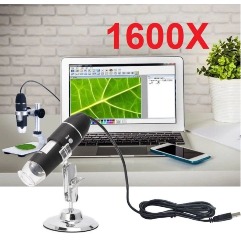 Digital Microscope 1600x 8 Led Zoom Endoscope Microskop Usb android pc