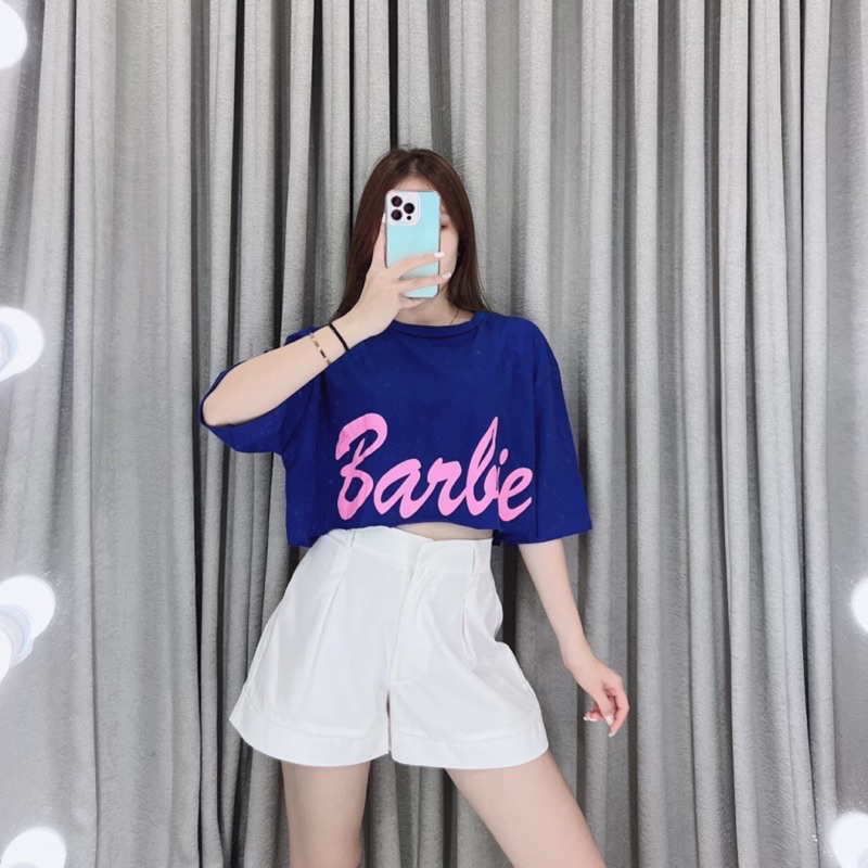 Crop top oversize barbiee | Atasan crop oversize