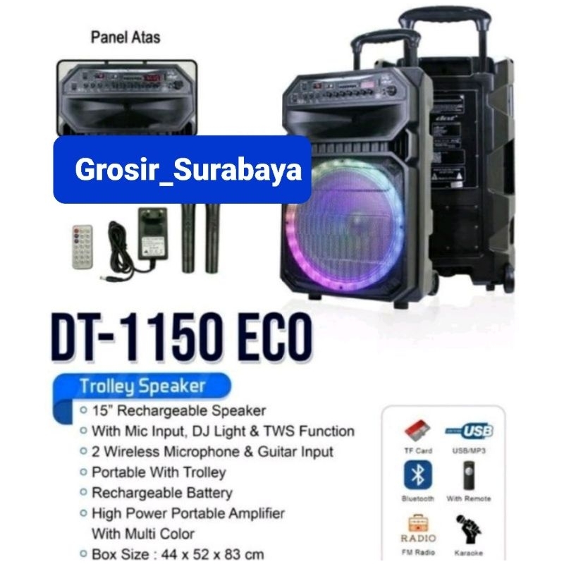 SPEAKER DAT DT1150 ECO+, SPEAKER TROLLEY DAT 15inch ORIGINAL