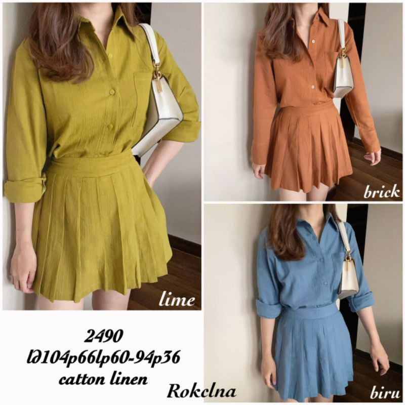 m2490 stelan rok celana