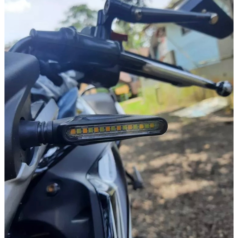 Lampu LED sein running sen 2 warna senja sein model moge waterproof universal sport