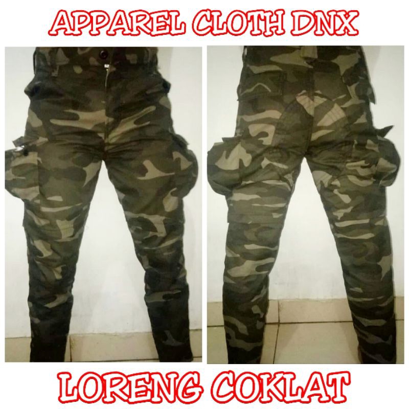 CELANA PANJANG CARGO KARGO ALPIN GUNUNG SAKU KEMPOL PUNK ALPINE ALPINA MERAH HITAM BIRU LORENG DOREN